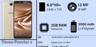 Tecno Pouvoir 2 Specifications & Price in Nigeria Tecno Pouvoir 2 Specs