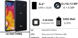 LG V40 ThinQ Full Specifications, Features & Price LG V40 ThinQ