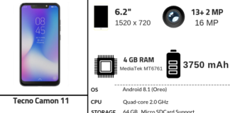 Tecno Camon 11 – Full Phone Specifications & Price in Nigeria Tecno Camon 11