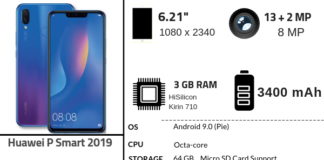 Huawei P Smart (2019) Full Specifications & Features Huawei P Smart (2019)