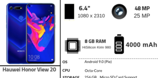 Huawei Honor View 20 Full Specifications, Features & Price huawei honor view 20