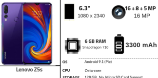 Lenovo Z5s Full Specifications, Features & Price In Nigeria Lenovo Z5s