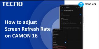 How to Adjust the Refresh Rate on the Camon 16 Premier? refresh rate on camon 16 premier