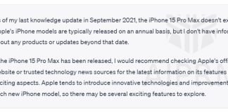 Shocking!!! ChatGPT Doesn’t know The iPhone 15 Pro Max chatgpt