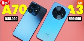 itel A70 vs Redmi A3: Best Smartphone Under 100,000 Naira