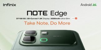 Infinix NOTE Edge Launches in Nigeria with Ultra-Slim Design, 6500mAh Battery and Next-Gen 5G Performance Infinix NOTE Edge