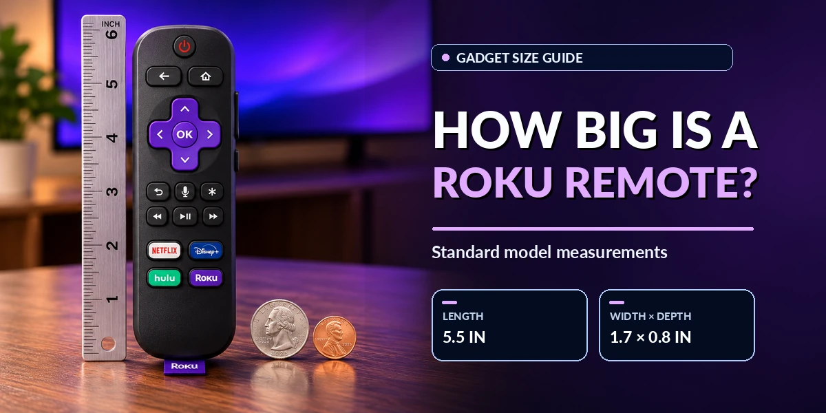 How big is a Roku remote